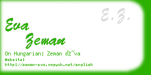 eva zeman business card
